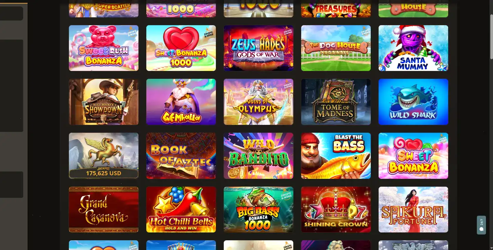 Мобильная версия казино Магнет на экране смартфона